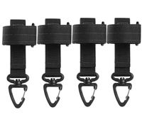 Klamra klips na linę zestaw 4szt karabińczyk taktyczna do paska szlufka