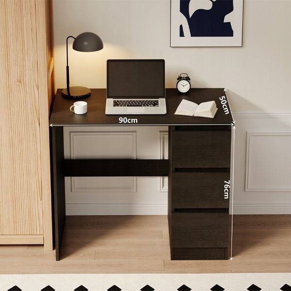 Schwarzer Loft-Computertisch Mit Schubladen – Modern Und Jugendlich zdjęcie 2