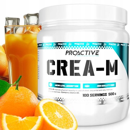 KREATYNA monohydrat SMAKOWA w proszku mono POMARAŃCZOWA ProActive 500g na Arena.pl