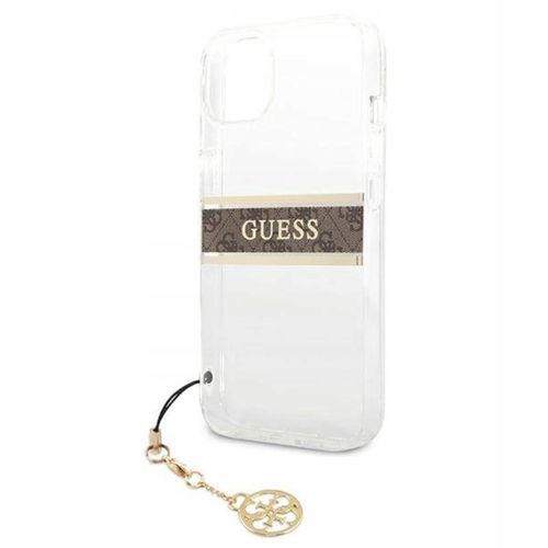 Etui do iPhone 13 Mini Guess 4G Stripe Brown Case na Arena.pl