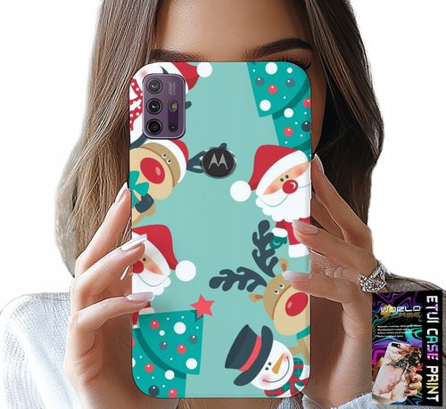 ETUI DO MOTOROLA MOTO G10 POWER - MIKOŁAJ, RENIFER BAŁWAN ŚWIĄTECZNE WZORY na Arena.pl