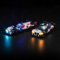 ZESTAW OŚWIETLENIOWY LED KLOCKÓW KONSTRUKCYJNYCH BMW M4 GT3 I BMW M HYBRID