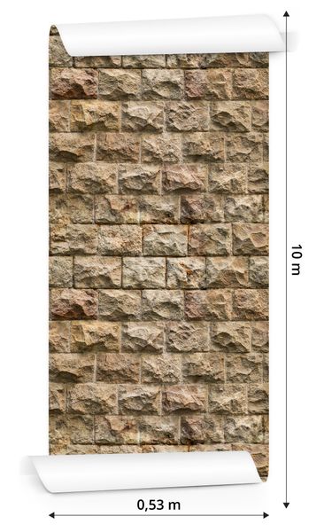 Tapeta Kamienny Mur - Efekt 3D zdjęcie 3