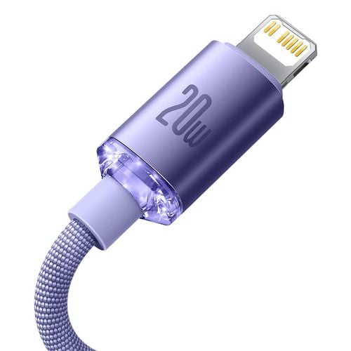 kabel usb-c do lightning baseus crystal shine, 20w, pd, 1.2m na Arena.pl