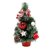 CHOINKA SZTUCZNA MAŁA UDEKOROWANA DEKORACJA ŚWIĄTECZNA NA BIURKO 30 cm