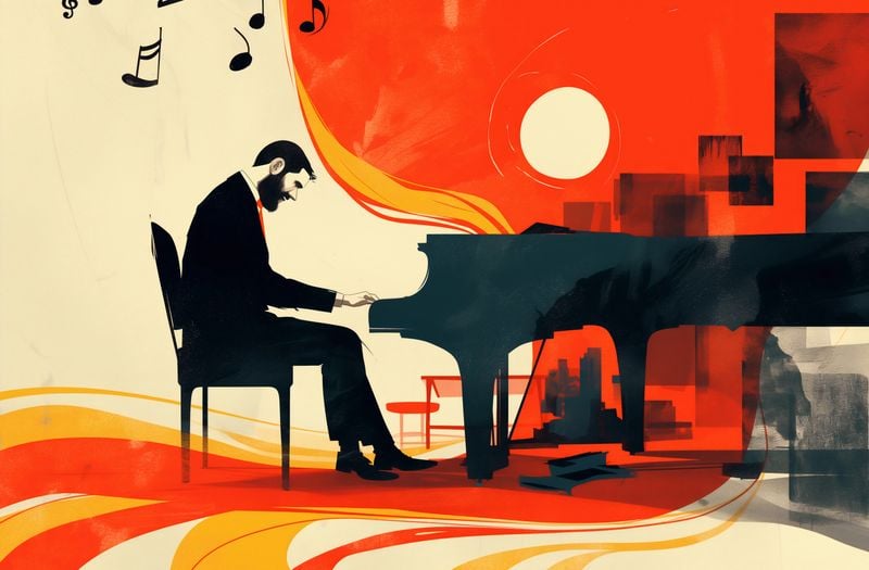 Plakat 91,5x60cm Pianista zdjęcie 1