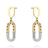 kolczyki ze stali chirurgicznej pozłacane sztyfty kst2680