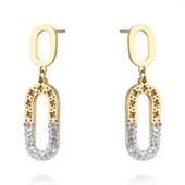 kolczyki ze stali chirurgicznej pozłacane sztyfty kst2680