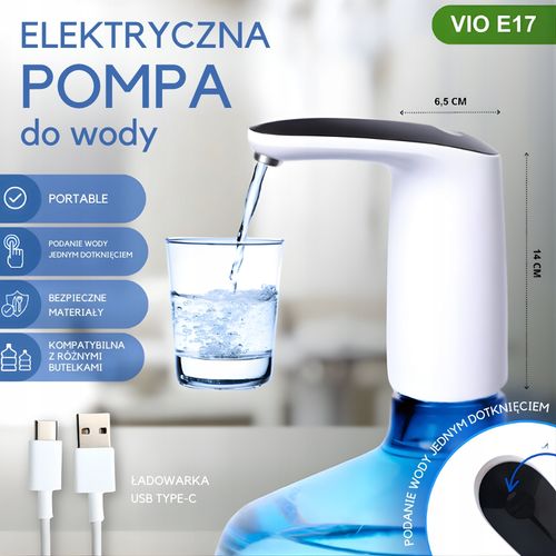 Dozownik Do Wody ViO E17 Elektryczny Dystrybutor Wody USB Pompka na Arena.pl