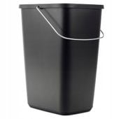 KADAX Kosz Na Śmieci 12L Pojemnik Na Odpady Czarny Z Uchwytem Kubeł