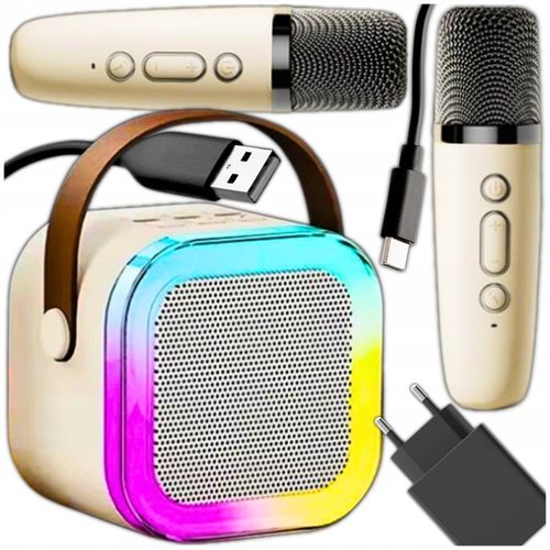 Bezprzewodowy Zestaw Do Karaoke Dla Dzieci Bluetooth Głośnik + 2 mikrofony na Arena.pl