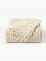 Koc z bawełny z frędzlami Artemis 140 x 170 100 % bawełna