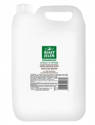Biały Jeleń Hipoalergiczny mydło w płynie zapas 5l na Arena.pl