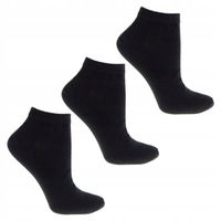 Skarpetki Damskie Klasyczne Bawełniane Czarne Stopki MORAJ 3-PARY 35-38