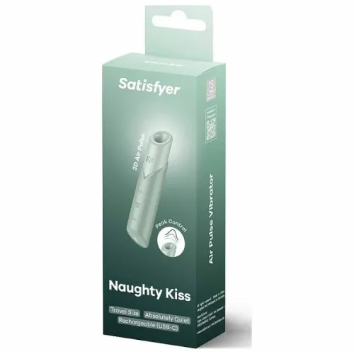 satisfyer naughty kiss wave air wave, kompaktowy model akwamaryn usb-c na Arena.pl