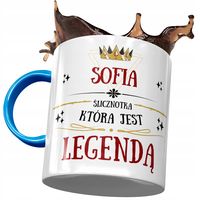 Kubek Błękitny Dla Sofii Koleżanki Na Prezent Z Nadrukiem Ze Zdjęciem