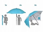 PARASOL SUPER NA PLAŻE DO OGRODU WYTRZYMAŁY DUŻY SKŁADANY NA PREZENT