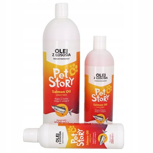 100% OLEJ Z ŁOSOSIA dla Psa Kota 1L Nirafinowany na Arena.pl