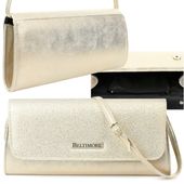 Złota Damska Torebka Kopertówka Wieczorowa Beltimore W20