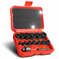 Zestaw ekstraktorów śrubowych Heavy Duty, 15Pcs Bolt Extractor Kit with 3/8