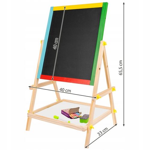 Tablica Magnetyczna Obrotowa Kredowa Dwustronna dla Dzieci Suchościeralna na Arena.pl