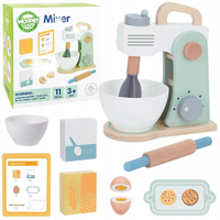 Drewniany Mikser Kuchenny Blender z Akcesoriami 11 el. WOOPIE GREEN 3+
