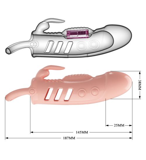 Wibrująca nakładka na penisa sleeve zdjęcie 5