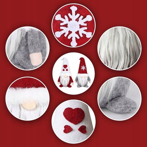 SKRZATY POD CHOINKĘ ŚWIĄTECZNE KRASNALE GNOMY OZDOBA NA ŚWIĘTA 2SZT KOMPLET na Arena.pl