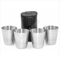 Kieliszki metalowe 25 ml ze stali nierdzewnej