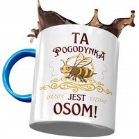 Kubek Błękitny Dla Pogodynki Pogodynka Jest Osom Z Nadrukiem Ze Zdjęciem