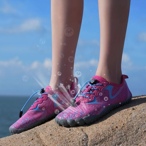 Buty Dziecięce Barefoot Oddychające Turystyczne Różowe Rozmiar 33 na Arena.pl