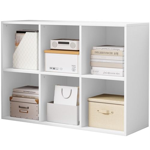 REGAŁ OTWARTY KOMODA KOSTKA 2x3 POJEMNY BIAŁY NA KSIĄŻKI BIUROWY na Arena.pl