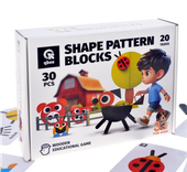 Mozaika Edukacyjna Drewniana Kolorowa 30El Qbee 900071 Qb700-005