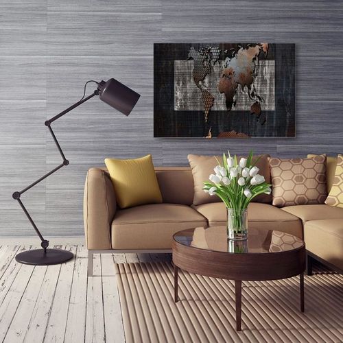 Deco Panel, Kompozycja z mapą świata 4 40x30 na Arena.pl