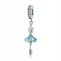 Zawieszka SREBRO 925 Charms Koralik Baletnica