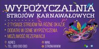 BANER 200x100 WYPOŻYCZALNIA STROJÓW KARNAWAŁOWYCH