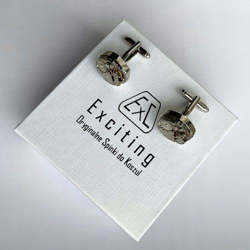 Spinki do mankietów koszuli EXC Mechanizm Zegarka Steampunk Zegar Zegarki na Arena.pl