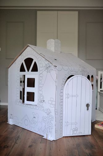 DOMEK Z TEKTURY tekturowy do malowania kartonowy na Arena.pl