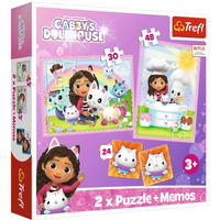 PUZZLE 2W1 + MEMOS GABI Z KOCIM PRZYJACIELEM 93382
