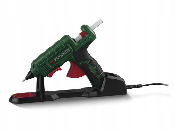 PISTOLET DO KLEJU NA GORĄCO PARKSIDE PHP + STACJA + ZAPAS KLEJU Nowy model zdjęcie 9