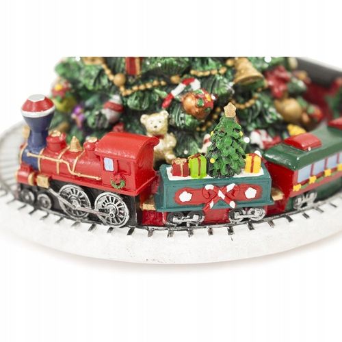 CHOINKA Z POZYTYWKĄ Z OBRACAJĄCA SIĘ KOLEJKĄ KARUZELA FIGURKA ŚWIĄTECZNA na Arena.pl