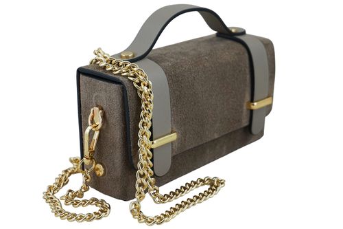 Zamszowa torebka Barberinis wizytowa - Beżowa na Arena.pl