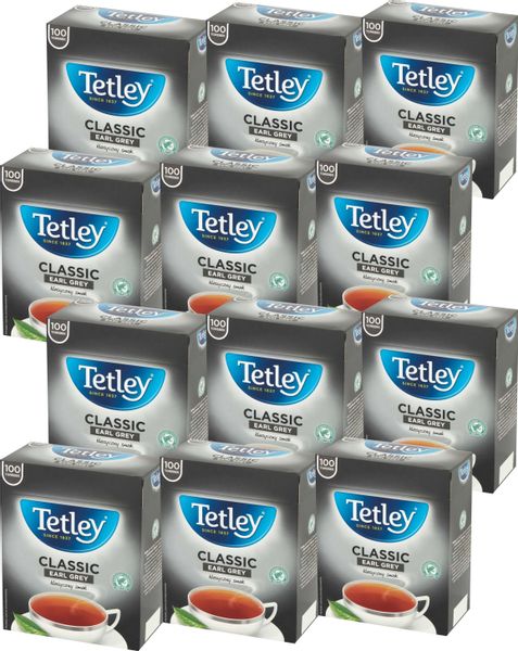 (x12) TETLEY Herbata Classic Earl Grey 100tb zdjęcie 1