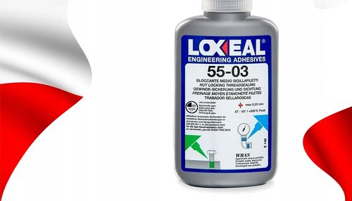 KLEJ DO GWINTÓW NIEBIESKI DO USZCZELNIANIA ŚRUB ŚREDNI LOXEAL 55-03 50 ml na Arena.pl