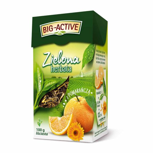 BIG ACTIVE Zielona Liść Pomarańcza 100g zdjęcie 1