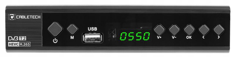 Dekoder Dvb-T2 H.265 Hevc Tuner Telewizji Cyfrowej Naziemnej Cabletech zdjęcie 2