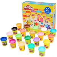 CIASTOLINA PLAY-DOH duży zestaw masa plastyczna 20 kolorów MAGIC PACK
