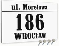 Tabliczka adresowa Nierdzewna Tablica adres domu Biała 20x15 Różne wzory