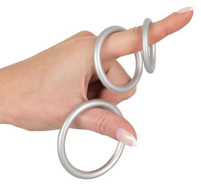 Metallic Silicone Cock Ring Se zdjęcie 9