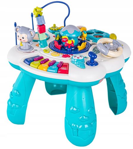 Edukacyjny Stolik Interaktywny Organki Cymbałki Melodie Zwierzątka Mikrofon na Arena.pl